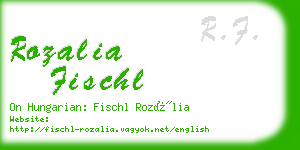 rozalia fischl business card